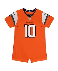 Nike Baby Boys and Girls Bo Nix Orange Denver Broncos Game Romper Jersey