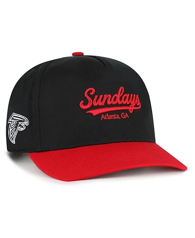 '47 Brand Men's Black/Red Atlanta Falcons Sundays Sure Shot Hitch Two-Tone Adjustable Hat