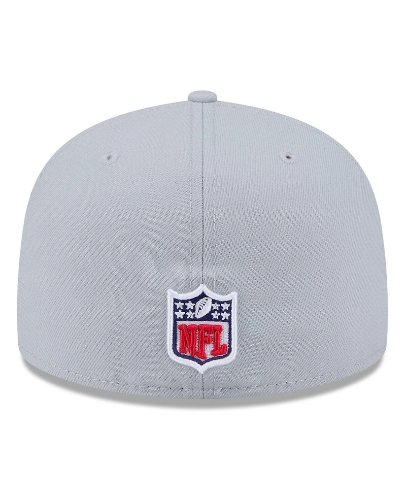 New Era Men's Wolf Gray Seattle Seahawks 2025 Rivalries Collection Sideline Rope 59FIFTY Fitted Hat