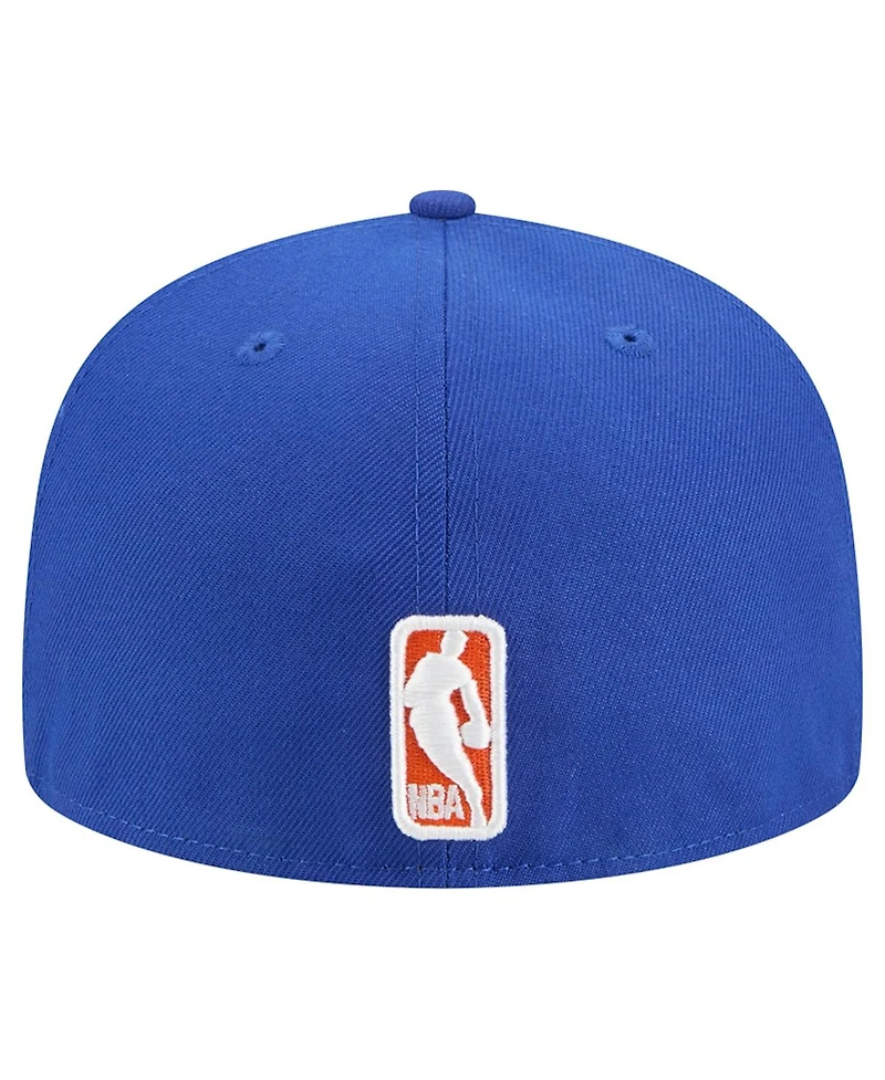 New Era Men's Blue New York Knicks Tri-Hit 59Fifty Fitted Hat