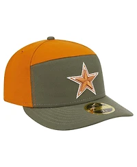 New Era Men's Olive/Brown Dallas Cowboys 2-Tone Color Pack Split Panel 59FIFTY Fitted Hat