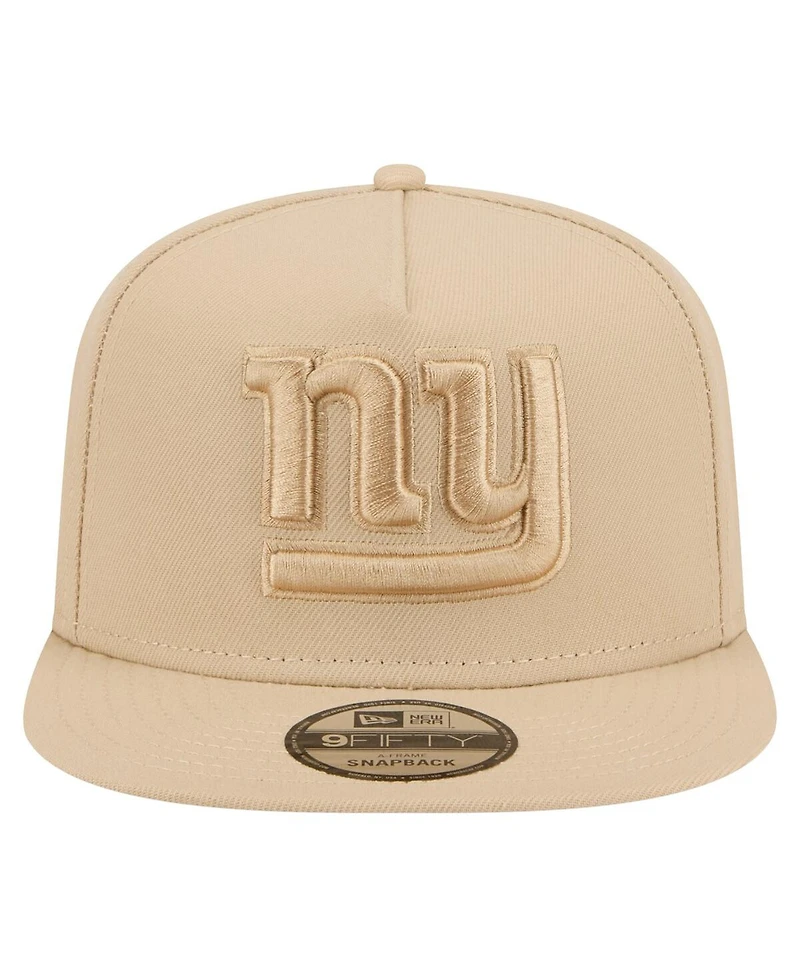 New Era Men's Light Beige New York Giants Color Pack A-Frame 9FIFTY Snapback Hat