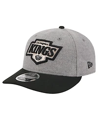 New Era Men's Gray/Black Los Angeles Kings Wool Pin Low Profile 9FIFTY Snapback Hat