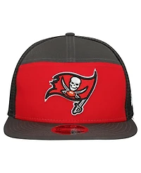 New Era Men's Red/Pewter Tampa Bay Buccaneers Outdoor Split Panel 9FIFTY Snapback Hat