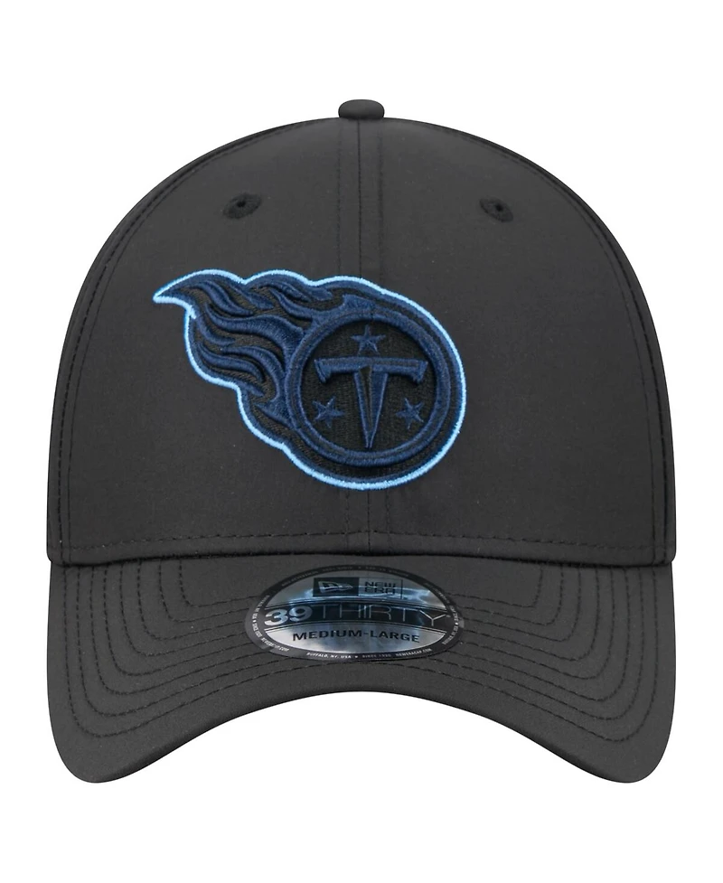 New Era Men's Black Tennessee Titans Night 39THIRTY Flex Hat