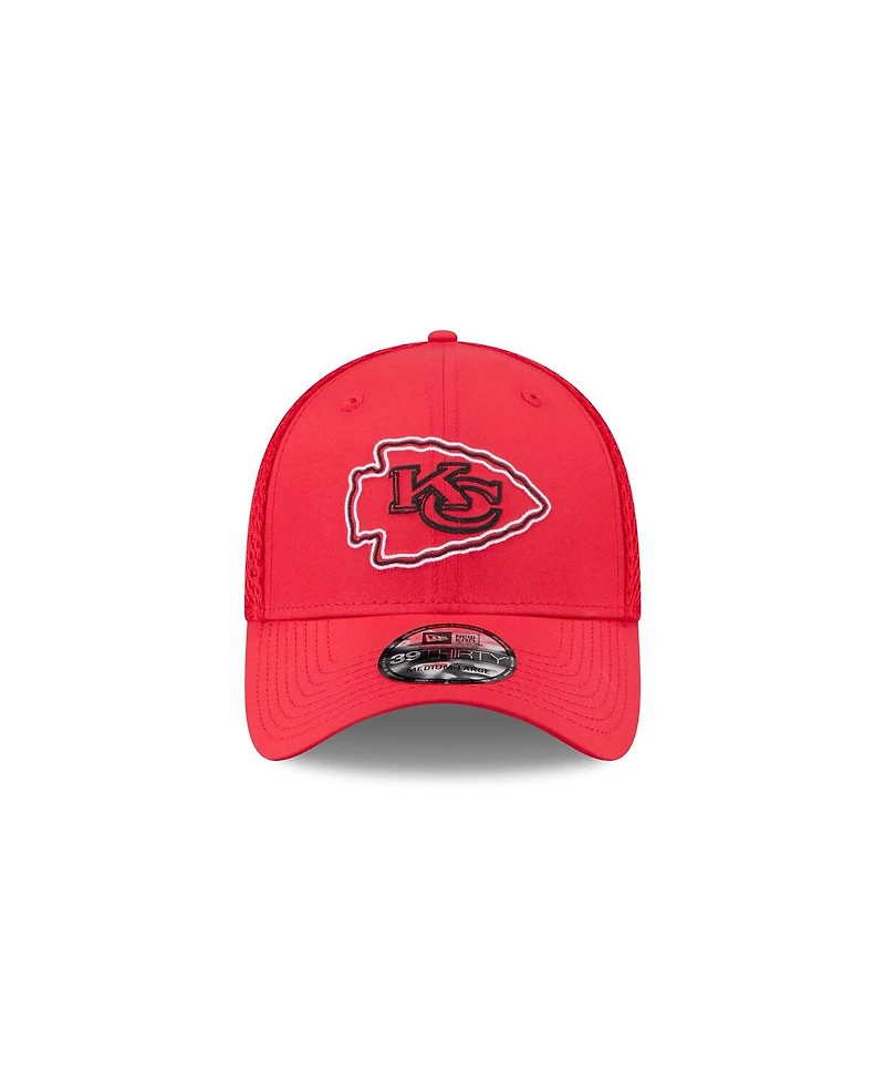 New Era Men's Red Kansas City Chiefs Outline 39THIRTY Flex Hat