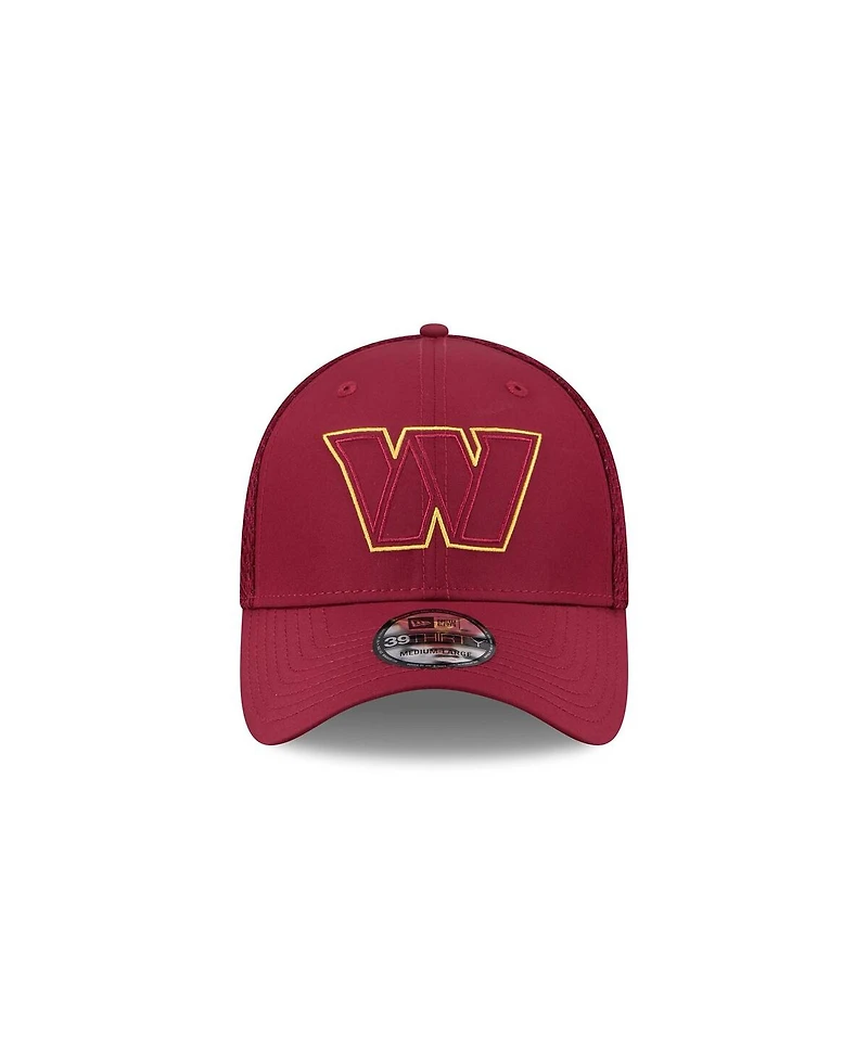 New Era Men's Burgundy Washington Commanders Outline 39THIRTY Flex Hat