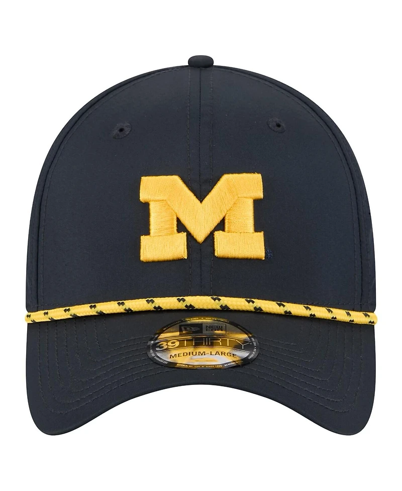 New Era Men's Navy Michigan Wolverines Rope 39THIRTY Flex Hat