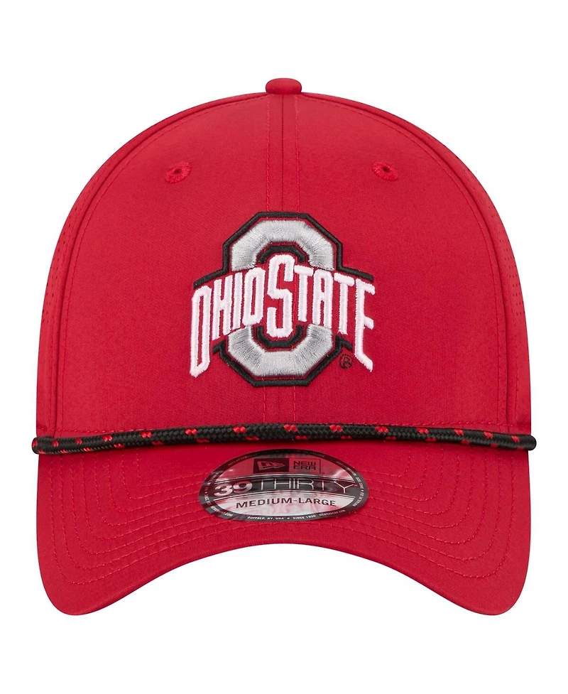 New Era Men's Scarlet Ohio State Buckeyes Rope 39THIRTY Flex Hat