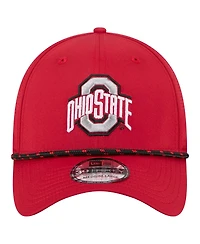 New Era Men's Scarlet Ohio State Buckeyes Rope 39THIRTY Flex Hat