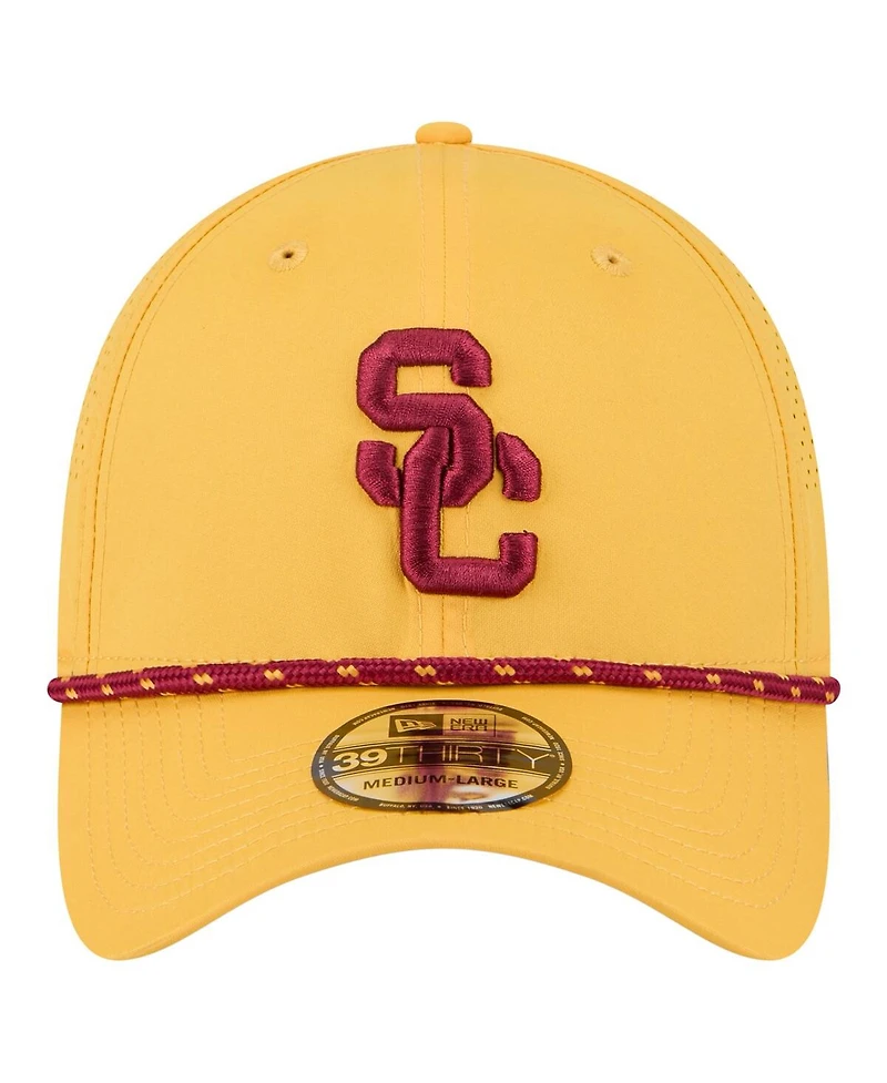 New Era Men's Gold Usc Trojans Rope 39THIRTY Flex Hat