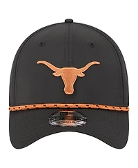 New Era Men's Black Texas Longhorns Rope 39THIRTY Flex Hat
