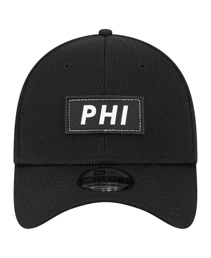 New Era Men's Black Philadelphia Eagles Scoreboard 39THIRTY Flex Hat