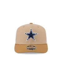 New Era Men's Light Beige Dallas Cowboys Two-Tone Trucker 9SEVENTY Adjustable Hat