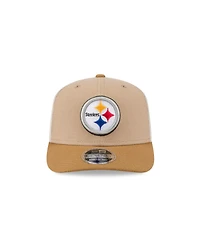New Era Men's Light Beige Pittsburgh Steelers Two-Tone Trucker 9SEVENTY Adjustable Hat