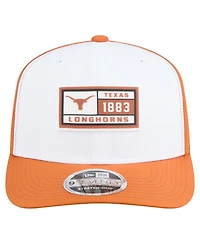New Era Men's White/Texas Orange Texas Longhorns Perforated Patched 9SEVENTY Adjustable Hat