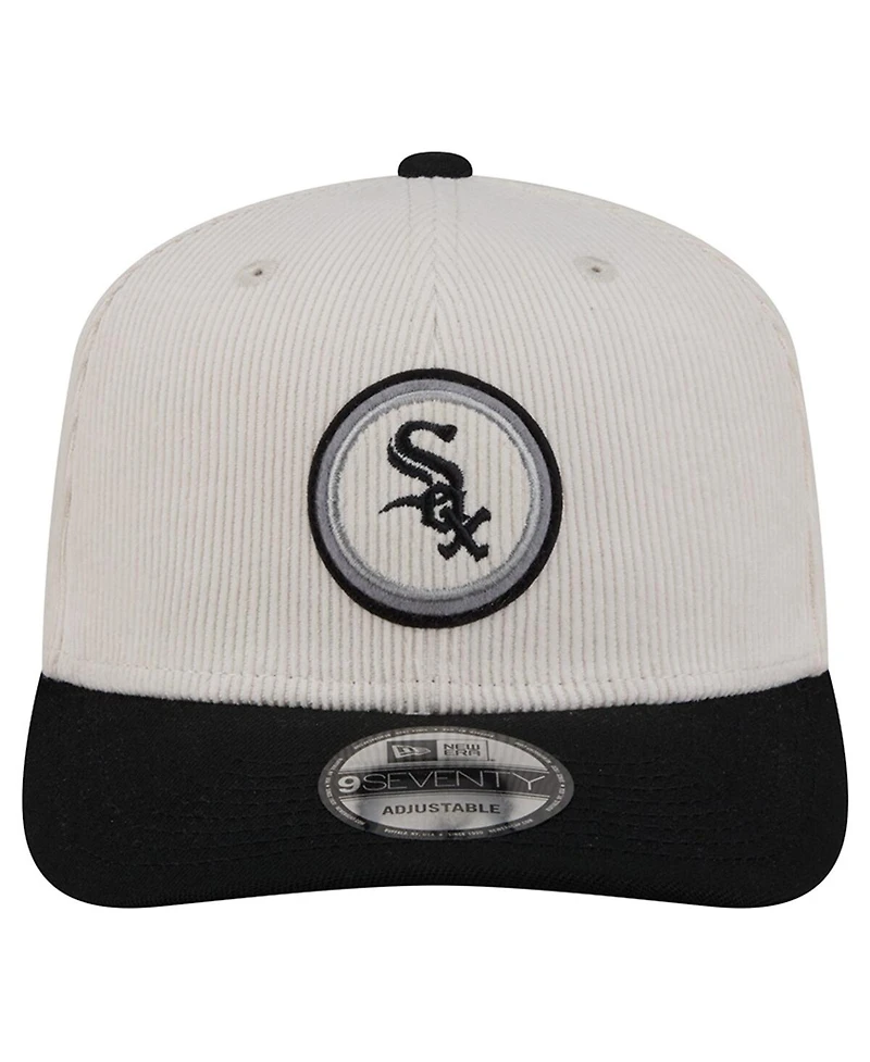 New Era Men's Cream/Black Chicago White Sox Loyal 9SEVENTY Adjustable Hat