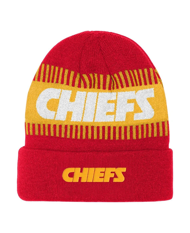 Outerstuff Big Boys and Girls Red Kansas City Chiefs Bright Lights Cuffed Knit Hat