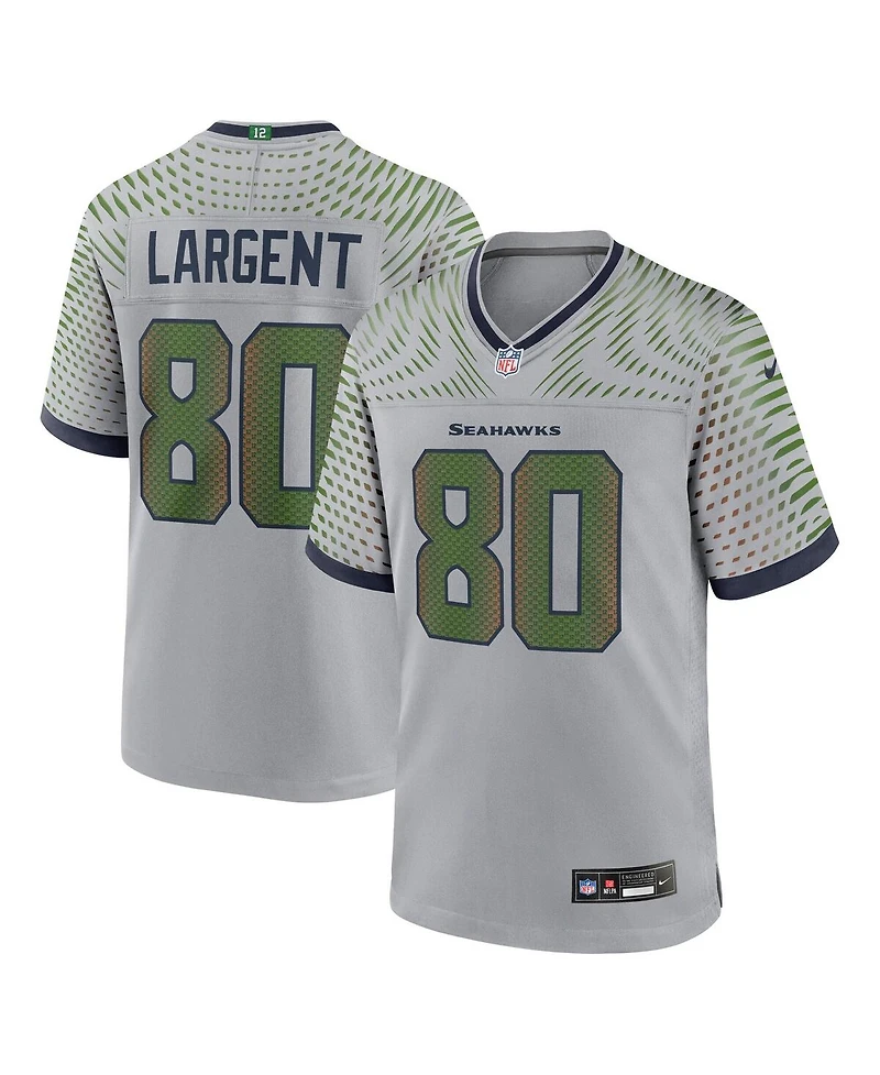 Nike Men's Steve Largent Wolf Gray Seattle Seahawks 2025 Rivalries Collection Retired Player Game Jersey