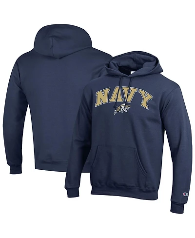 Champion Men's Navy Midshipmen Arched Logo Fleece Pullover Hoodie