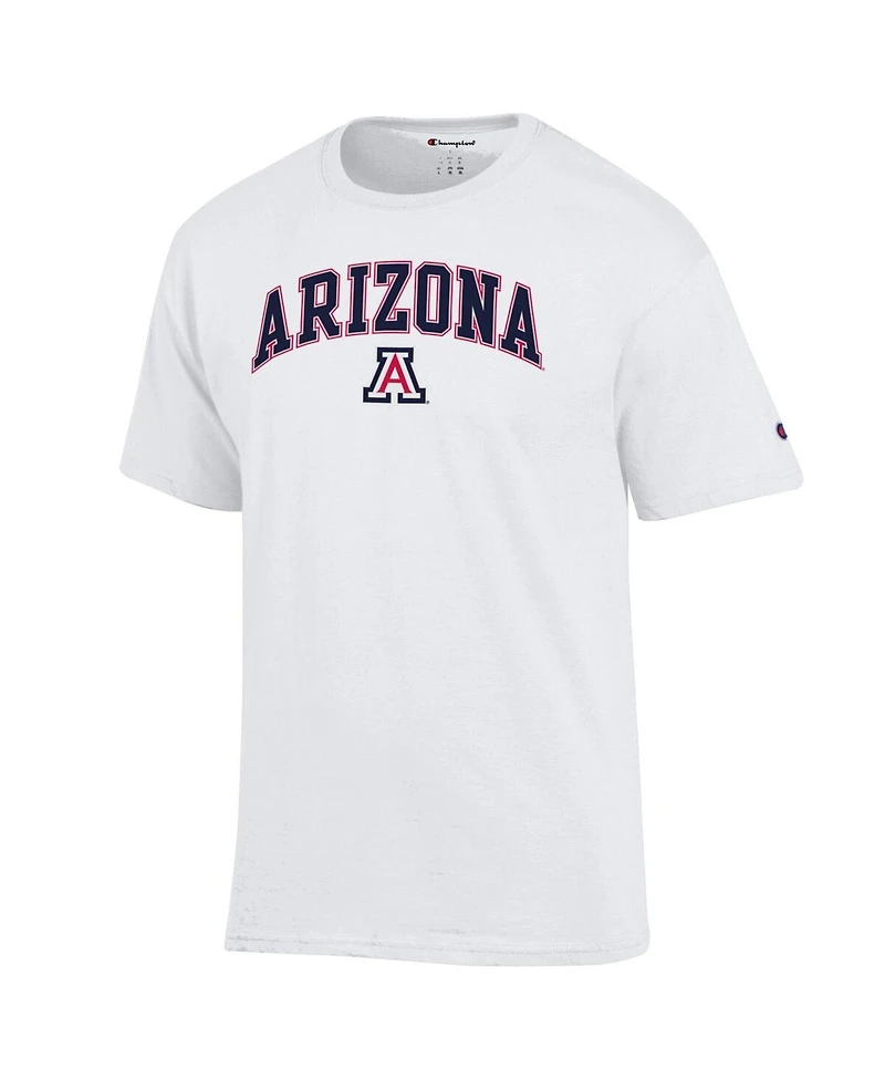 Champion Men's White Arizona Wildcats Arch Over Logo T-Shirt