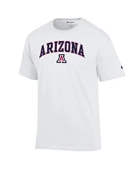 Champion Men's White Arizona Wildcats Arch Over Logo T-Shirt