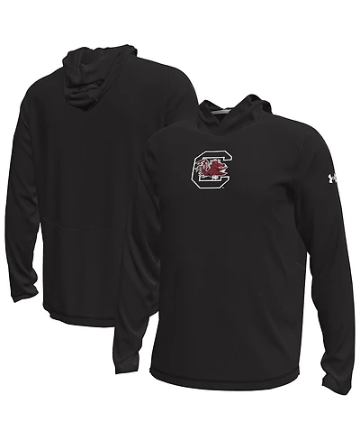 Under Armour Men's Black South Carolina Gamecocks Sideline Knockout Long-Sleeve Hooded T-Shirt