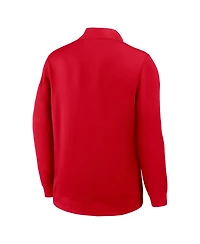 Nike Men's Scarlet Ohio State Buckeyes 2025 Coaches Premium Dri-fit Half-Zip Pullover Hoodie