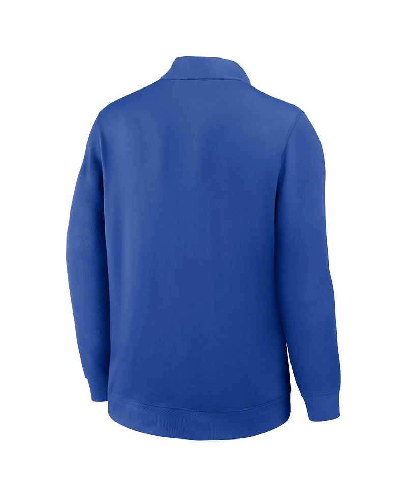 Nike Men's Royal Duke Blue Devils 2025 Coaches Premium Dri-fit Half-Zip Pullover Hoodie