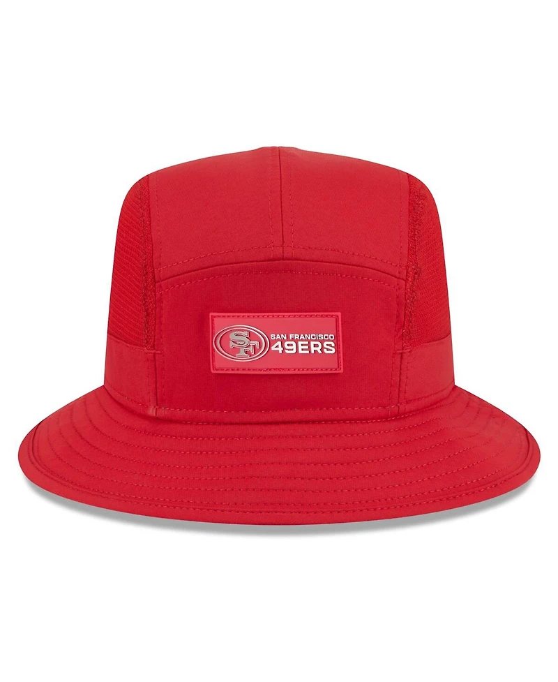 New Era Men's Scarlet San Francisco 49ers 2025 Sideline Bucket Hat