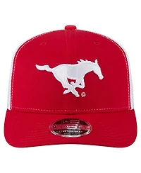 New Era Men's Red Smu Mustangs Team 9SEVENTY Coolera Trucker Adjustable Hat