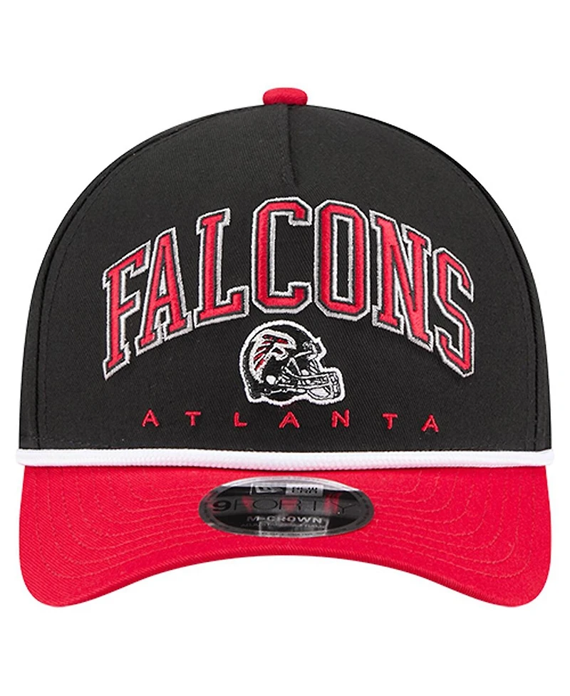 New Era Men's Black/Red Atlanta Falcons Arch 9FORTY A-Frame Adjustable Hat