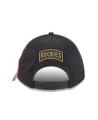 New Era Men's Black Colorado Rockies A-Frame 9FORTY Adjustable Hat