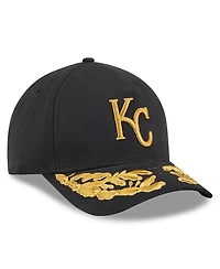 New Era Men's Black Kansas City Royals A-Frame 9FORTY Adjustable Hat