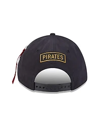New Era Men's Black Pittsburgh Pirates A-Frame 9FORTY Adjustable Hat