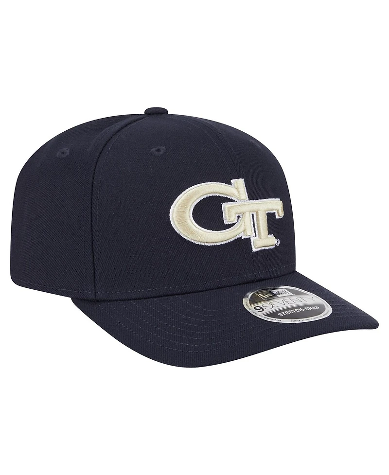 New Era Men's Navy Georgia Tech Yellow Jackets Team Collective 9SEVENTY Stretch-Snap Adjustable Hat