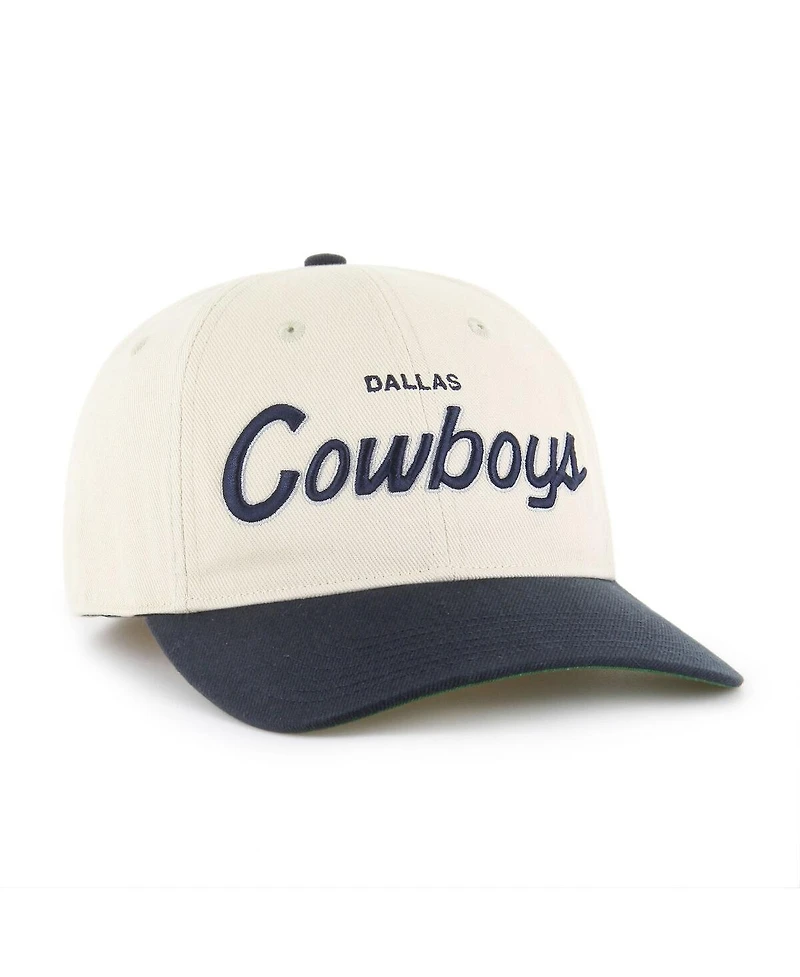 '47 Brand Men's Cream/Navy Dallas Cowboys Crosstown Franchise Two-Tone Relaxed Flex Hat