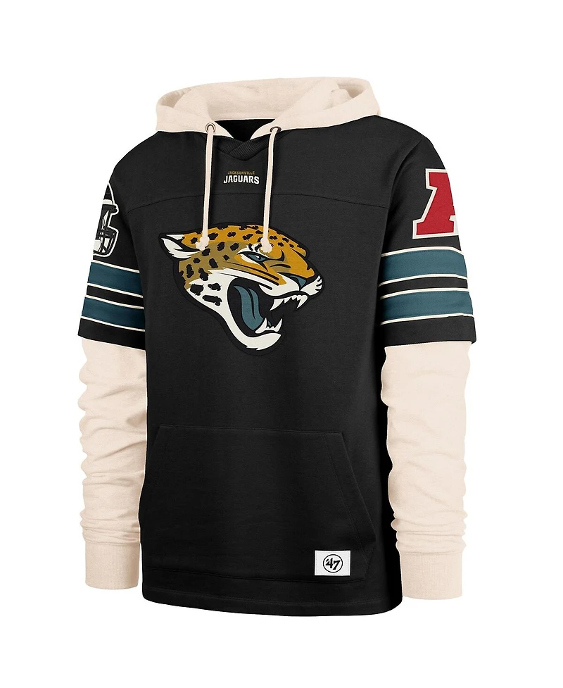 '47 Brand Men's Black Jacksonville Jaguars Split Zone Cornerback Duo Hoodie