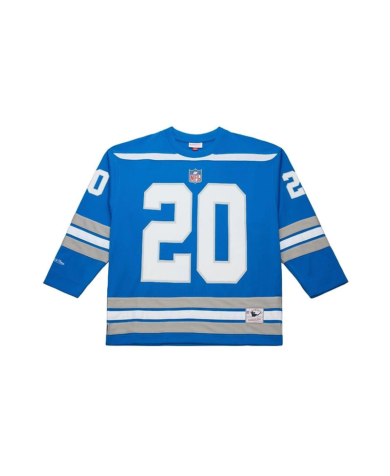 Mitchell & Ness Men's Barry Sanders Blue Detroit Lions Maxxed Out Fashion Hockey Jersey