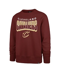 '47 Brand Men's and Women's Wine Cleveland Cavaliers Brush By Headline Crewneck Sweatshirt