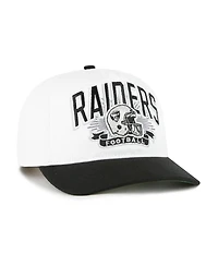'47 Brand Big Boys and Girls White/Black Las Vegas Raiders Prime Play Hitch Adjustable Hat