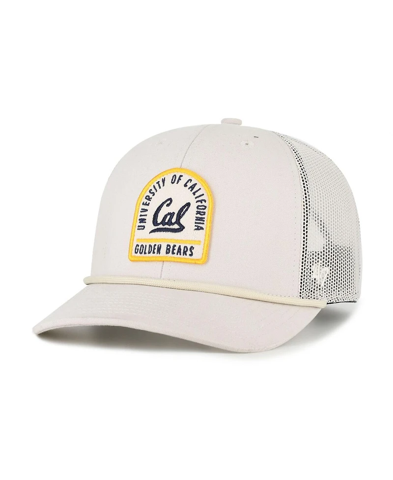 '47 Brand Men's and Women's Cream Cal Bears Core Inline Gravestone Adjustable Trucker Hat