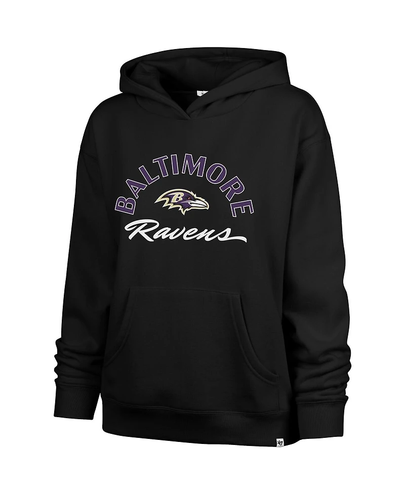 '47 Brand Women's Black Baltimore Ravens Whirlwind Naomi Pullover Hoodie