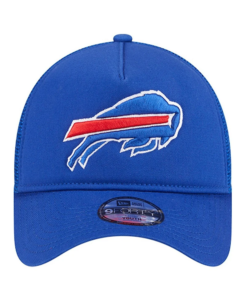 New Era Toddler Royal Buffalo Bills Main 9FORTY A-Frame Trucker Adjustable Hat