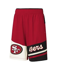Outerstuff Big Boys and Girls Scarlet San Francisco 49ers Fandemonium Mesh Shorts