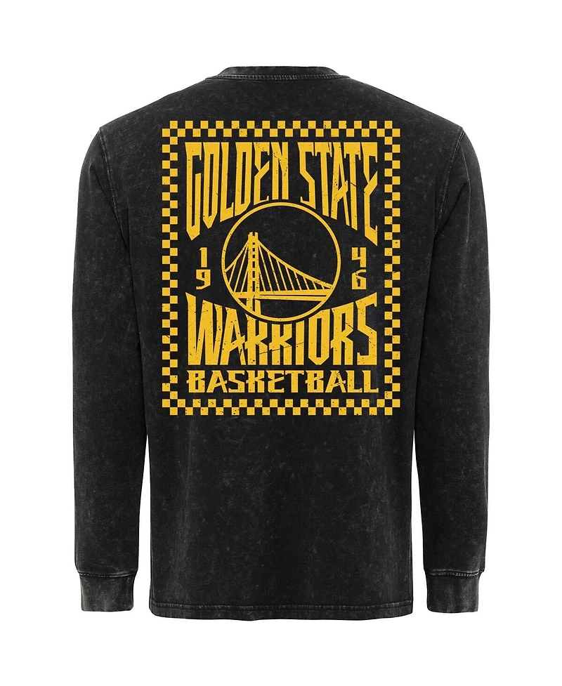Sportiqe Men's Black Golden State Warriors Bono Long Sleeve T-Shirt