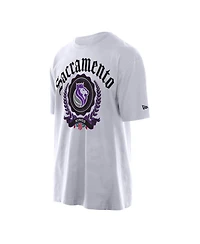 New Era Men's White Sacramento Kings Throwback Prep Oversized T-Shirt