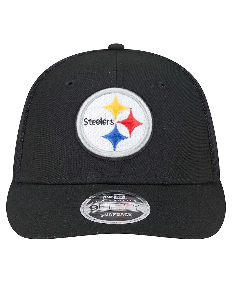 New Era Men's Black Pittsburgh Steelers Low Profile 9FIFTY Snapback Hat