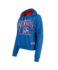 New Era Women's Royal England Patriots Throwback Boxy Pullover Hoodie