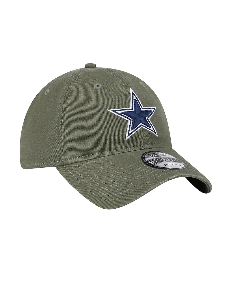 New Era Men's Olive Dallas Cowboys Main 9TWENTY Adjustable Hat